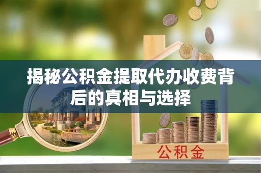 博湖揭秘公积金提取代办收费背后的真相与选择