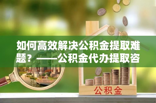博湖如何高效解决公积金提取难题？——公积金代办提取咨询服务全解析