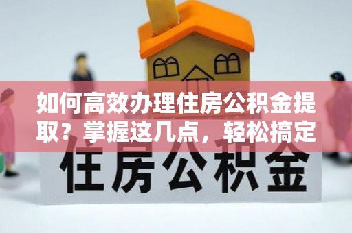 博湖如何高效办理住房公积金提取？掌握这几点，轻松搞定！