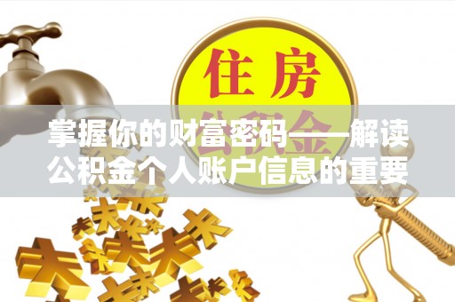 博湖掌握你的财富密码——解读公积金个人账户信息的重要性